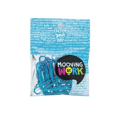 Clips Nº 6 mooving Blister X 25 Azul